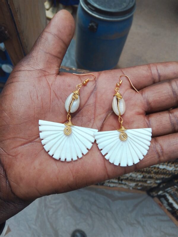 Half-flower earrings